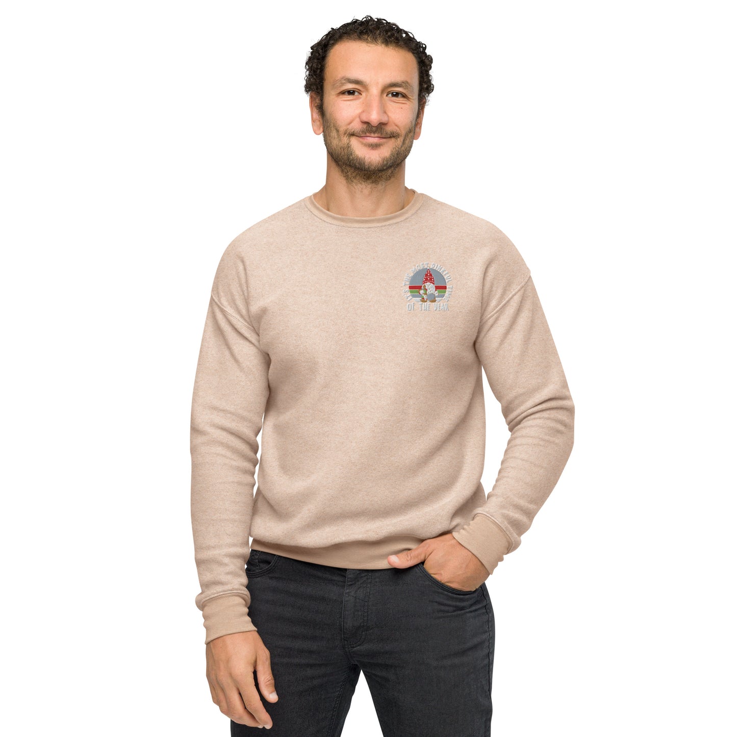 Unisex sueded fleece sweatshirt